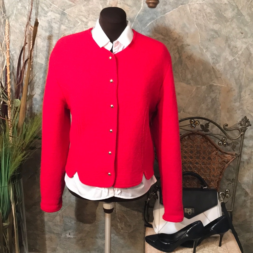Tally ho 🌹stunning Red sweater cardigan jacket